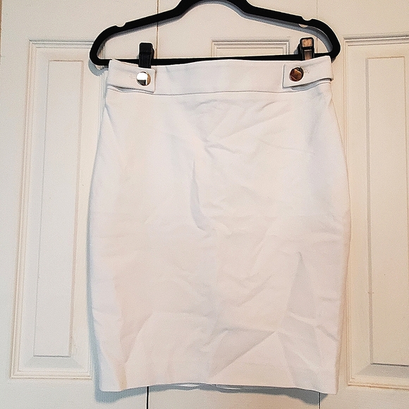 Express pencil skirt, sz 6, cream - Picture 1 of 8